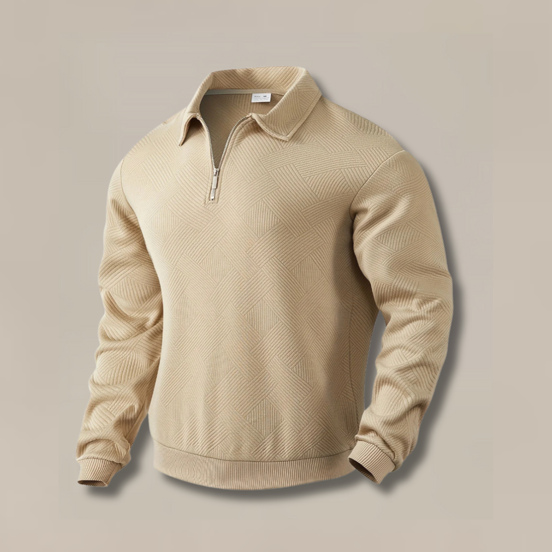 Men's Elegant Zip-Up Sweater