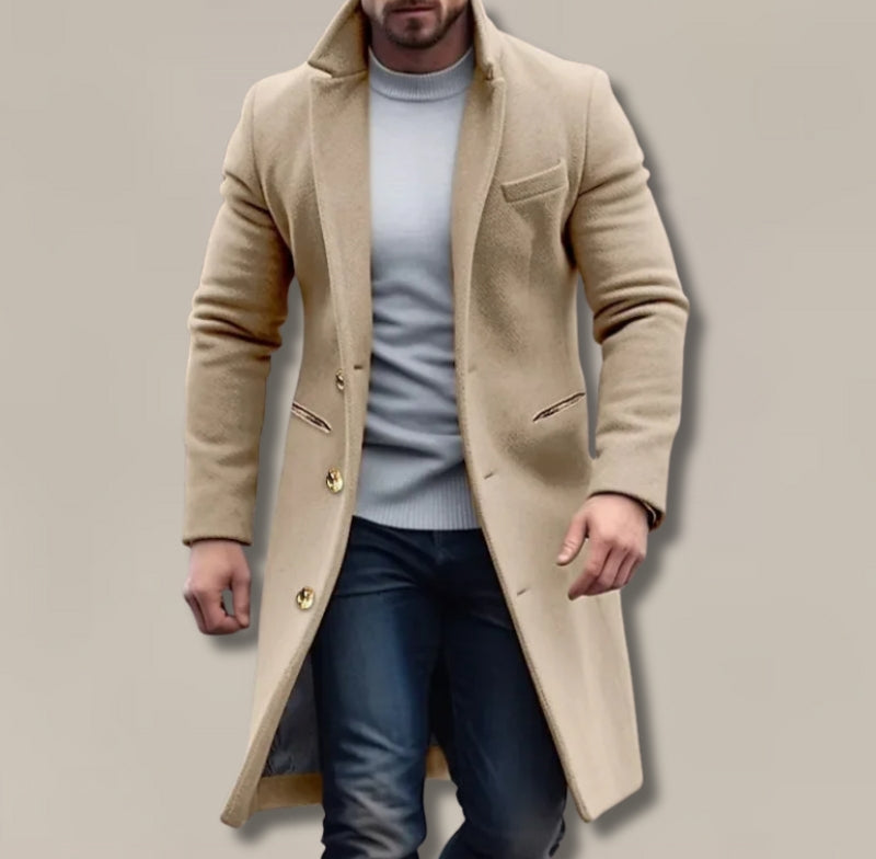 The Fitzroy Long Trench Coat For Men