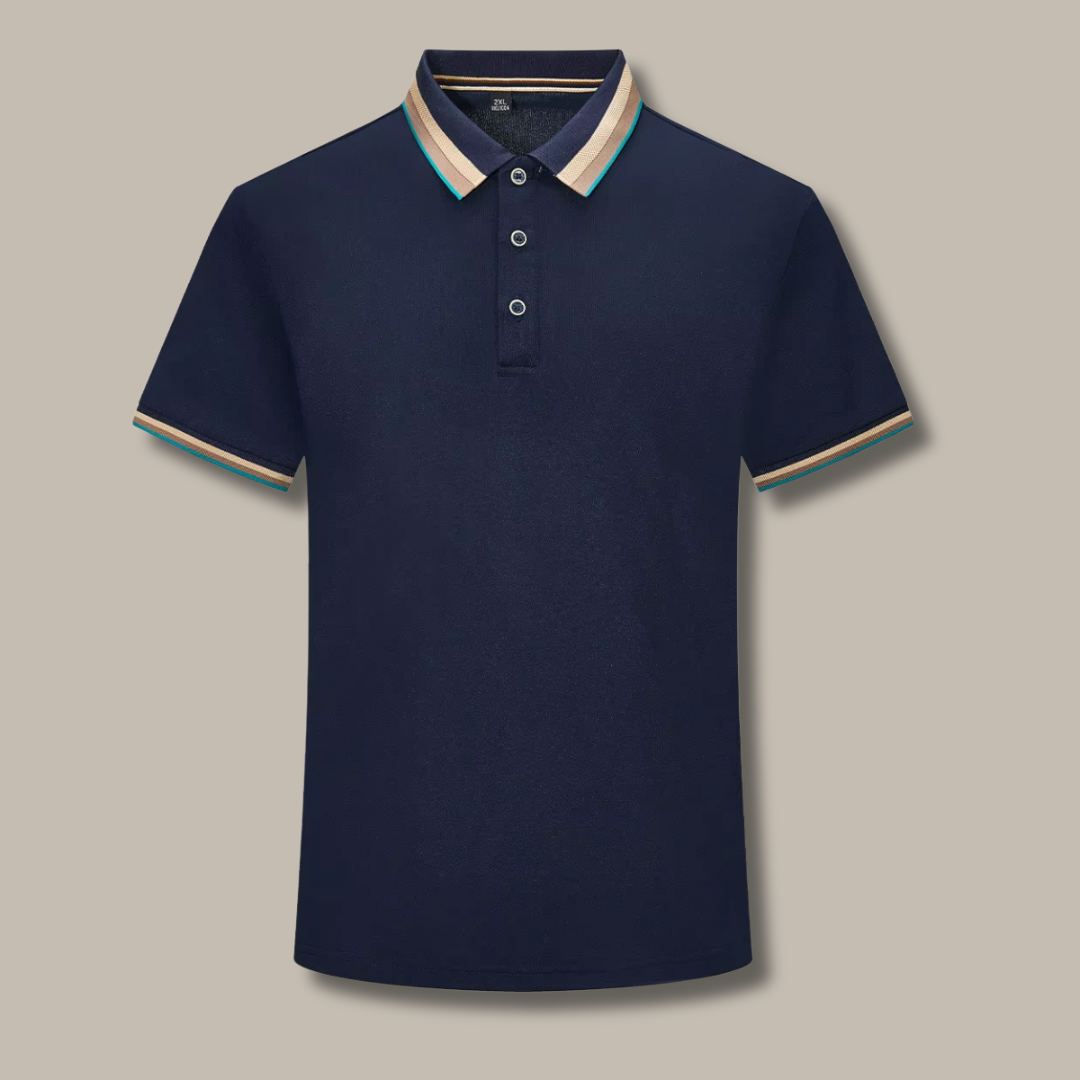 The Bellagio Striped Collar Polo