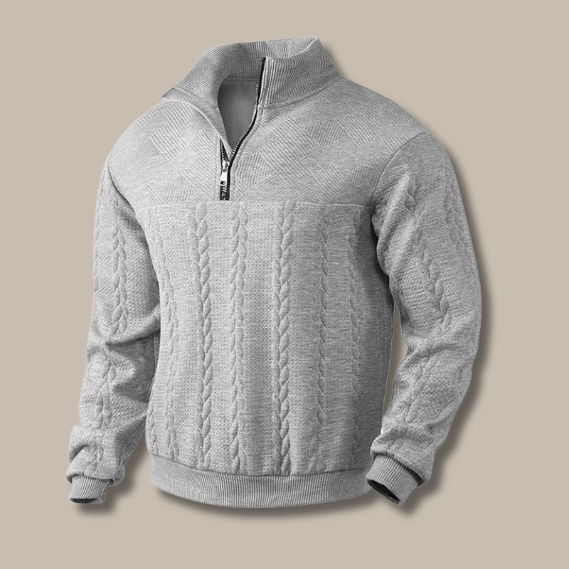 The Amalfi Half Zip Cable-knit Jumper