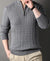 The Wells Cable-knit Quarter Zip Jumper